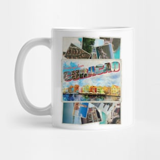 Greetings from Curacao Vintage style retro souvenir Mug